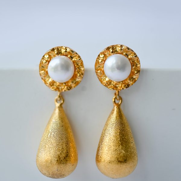 Gilded Molten Drop Earrings