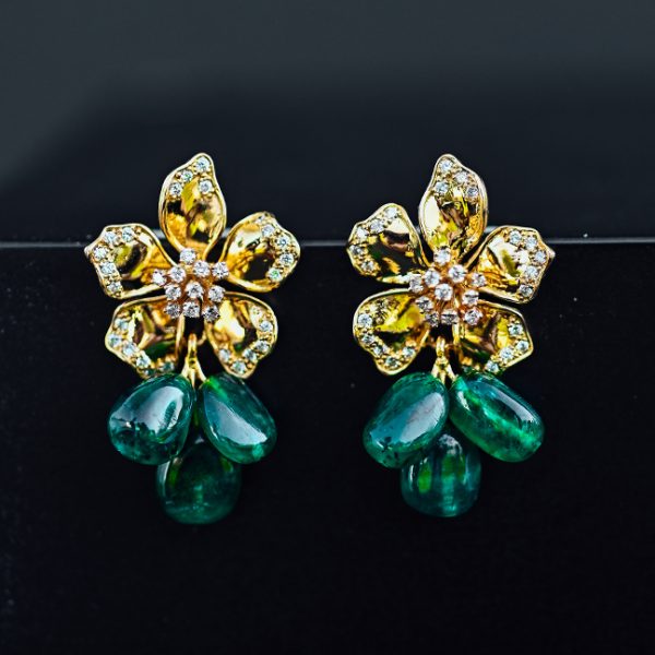 Emerald Azalea Earrings